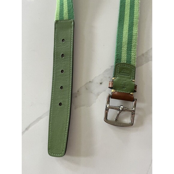 Coach Green Stripe Men’s Women’s  Belt 42” - Picture 5 of 5